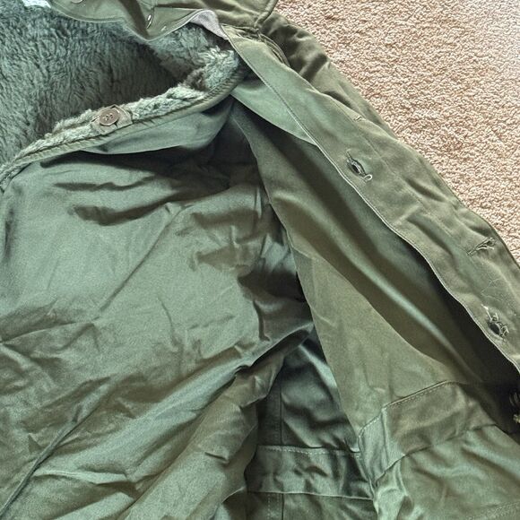 Swedish Military Heavyweight Jacket C148 Paratrooper Fleece Lined Men Large - Picture 5 of 9